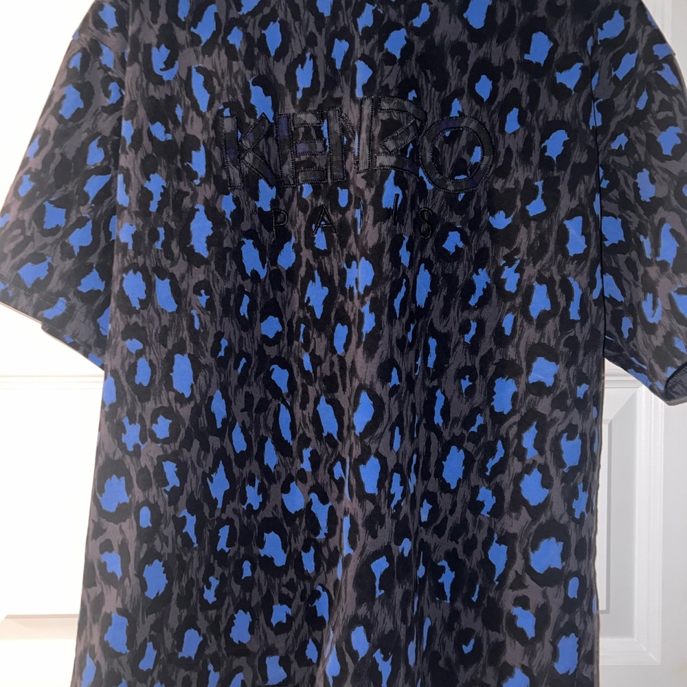 Kenzo Blue and Black Patterned Shirt